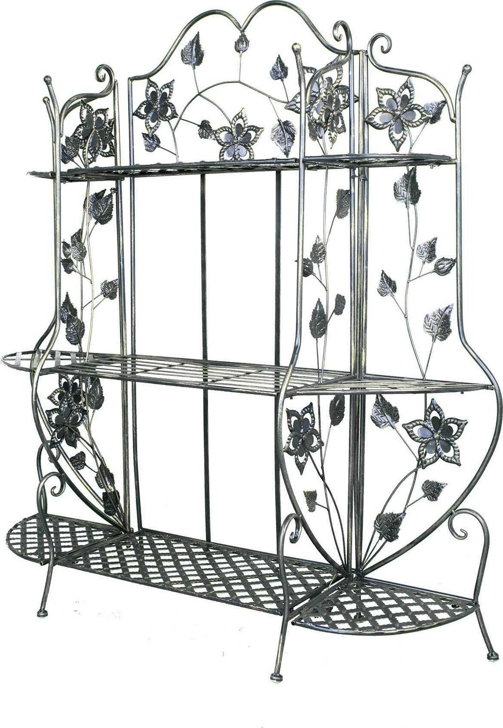 Blackened Brass Bakers Rack with 3 Shelves - Image 2