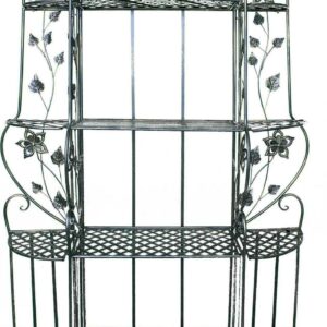 Blackened Brass Bakers Rack with 4 Shelves