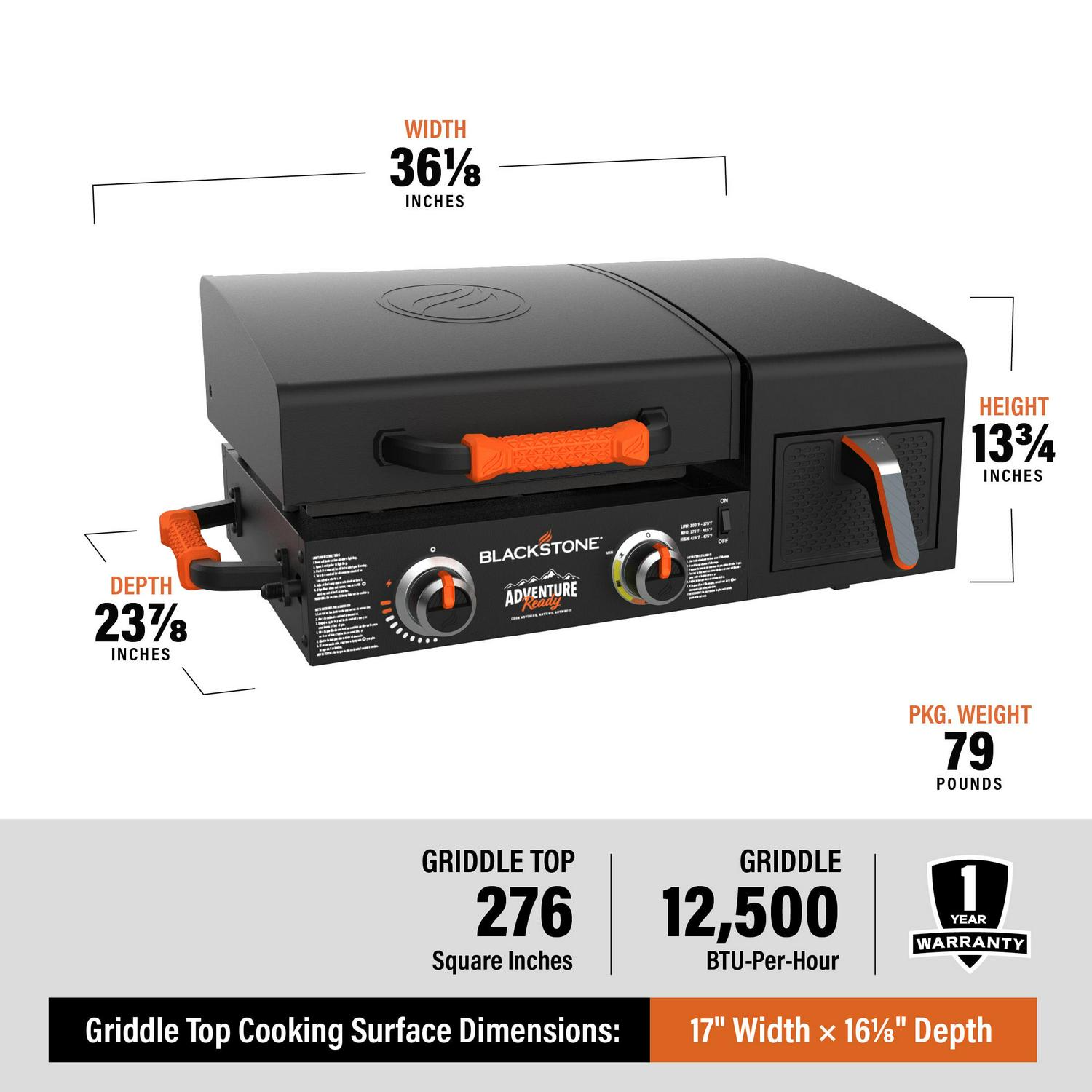 Blackstone 1783 Adventure Ready 17" Griddle with Electric Air Fryer - Image 3