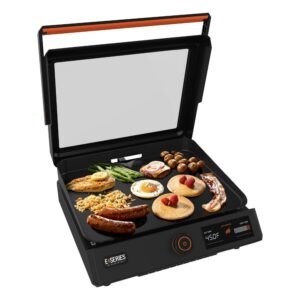 Blackstone E-Series 17" Electric Tabletop Griddle with Hood, Black