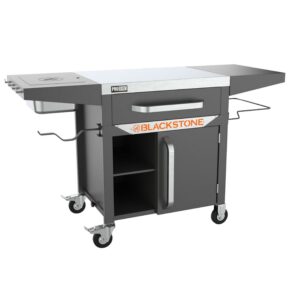 Blackstone ProSeries 28" Serve and Store Prep Grill Cart with Cabinet in Black