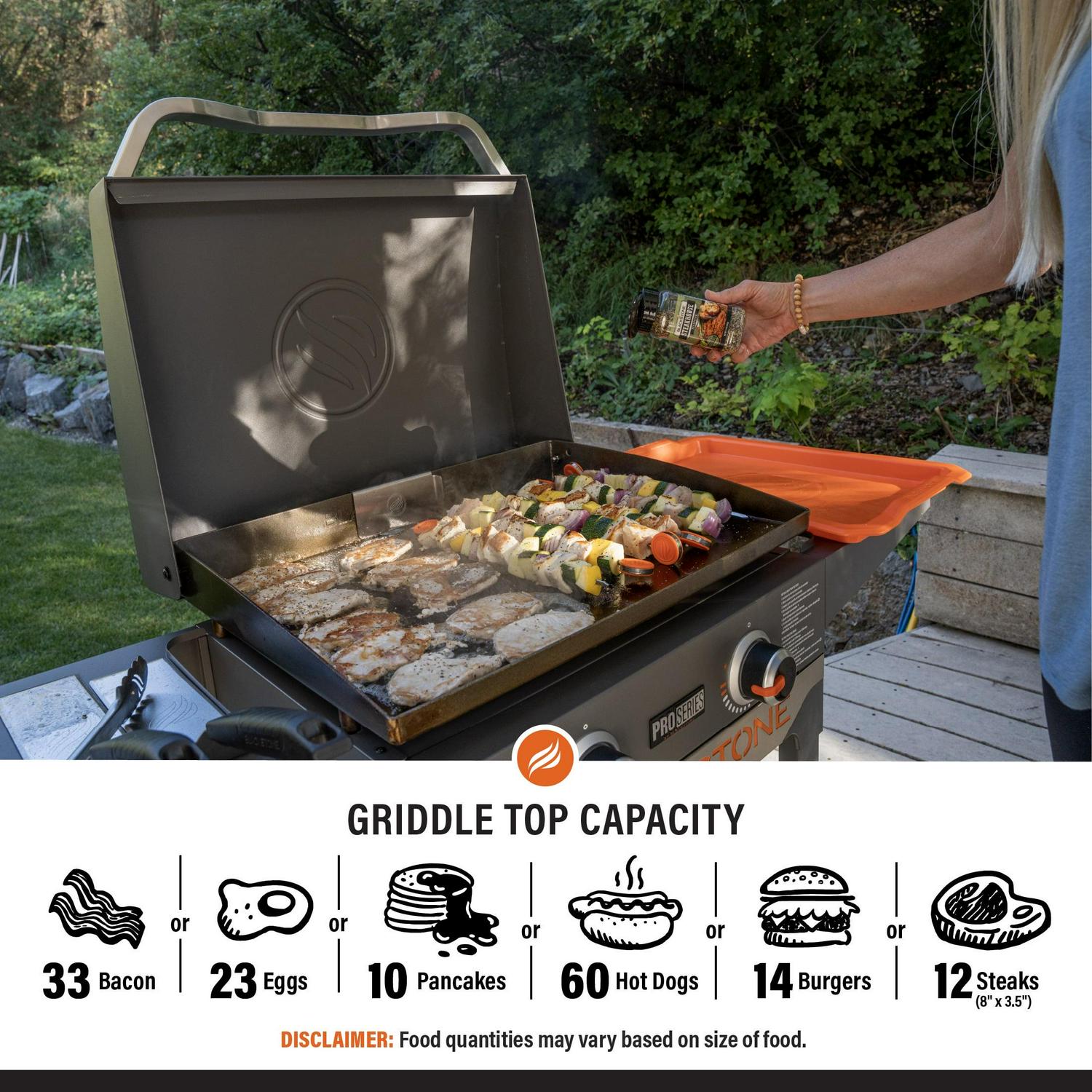 Blackstone Pro Series 2 Burner 22" Propane Pedestal Griddle with Hood - Image 4