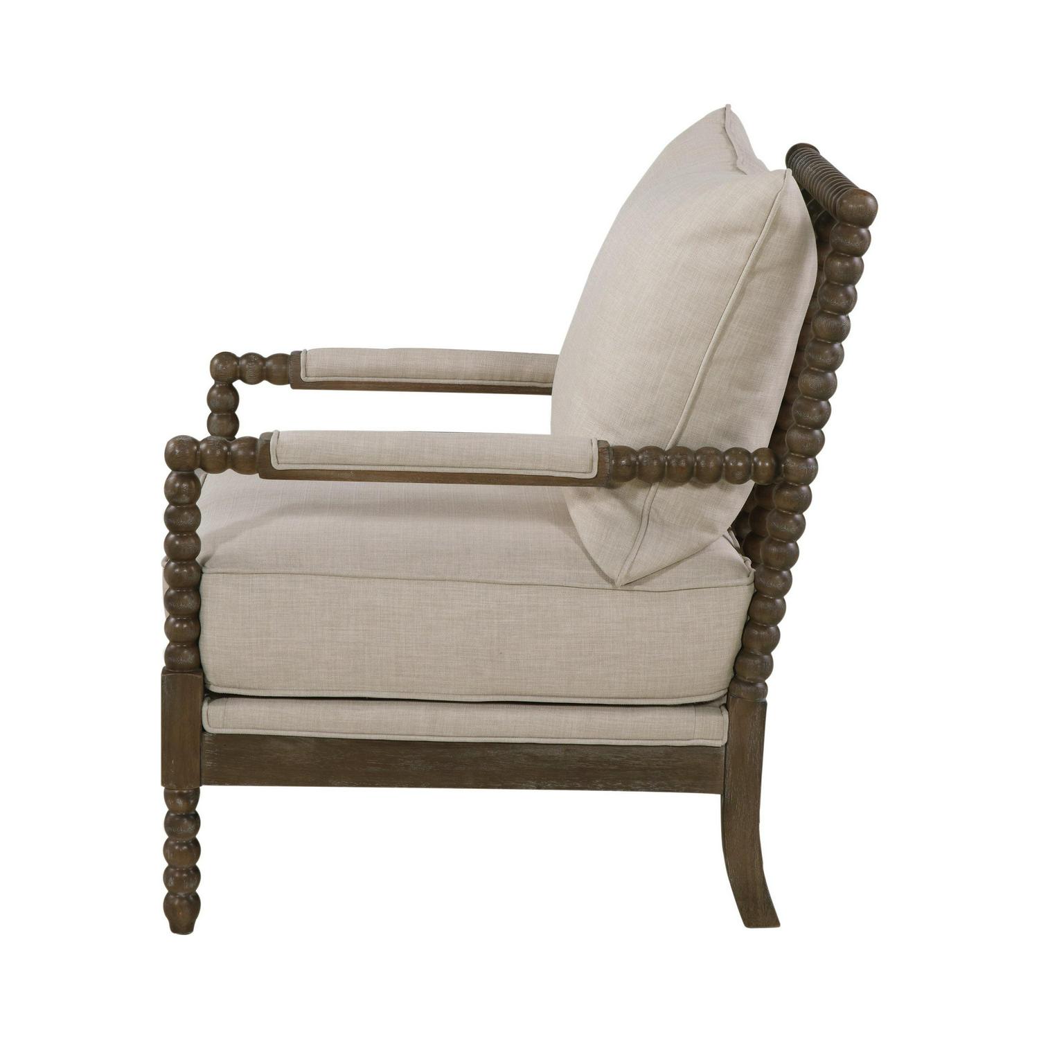 Blanchett Cushion Back Accent Chair Beige and Natural - Image 3