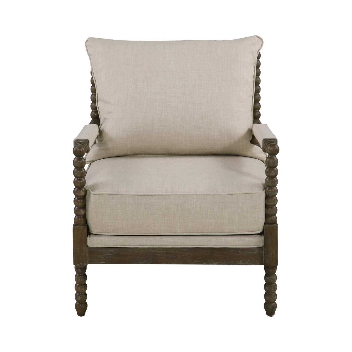 Blanchett Cushion Back Accent Chair Beige and Natural - Image 2