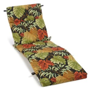 Blazing Needles 72-inch by 24-inch Patterned Polyester Outdoor Chaise Lounge Cushion