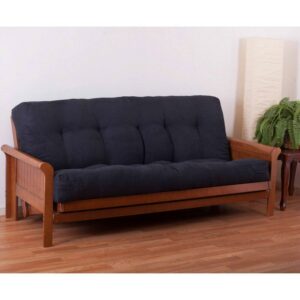 Blazing Needles Renewal 8-inch Twill Full-size Futon Mattress - Black