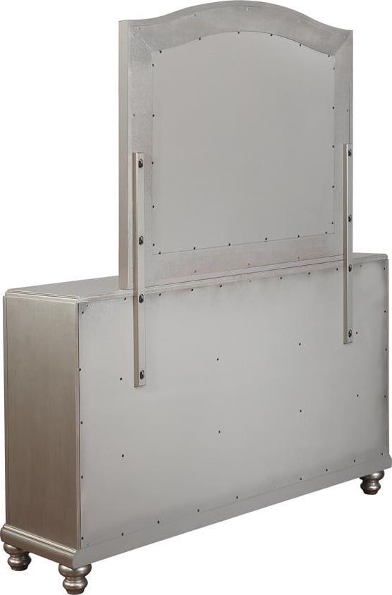 Bling Game Arched Dresser Mirror Metallic Platinum - Image 8
