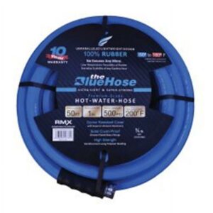 BluBird BSALONE50 AG-LITE 1"x50' Hot/Cold Water Braided Rubber Garden Hose