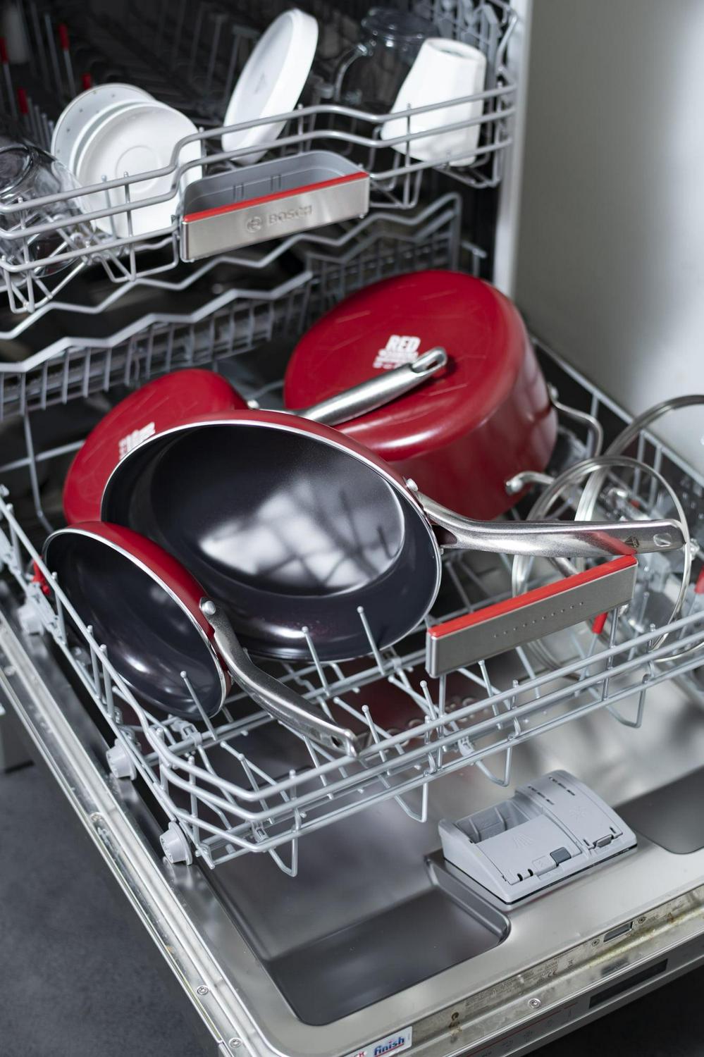 Blue Diamond 10 Piece Ceramic Nonstick Cookware Set, Red - Image 3