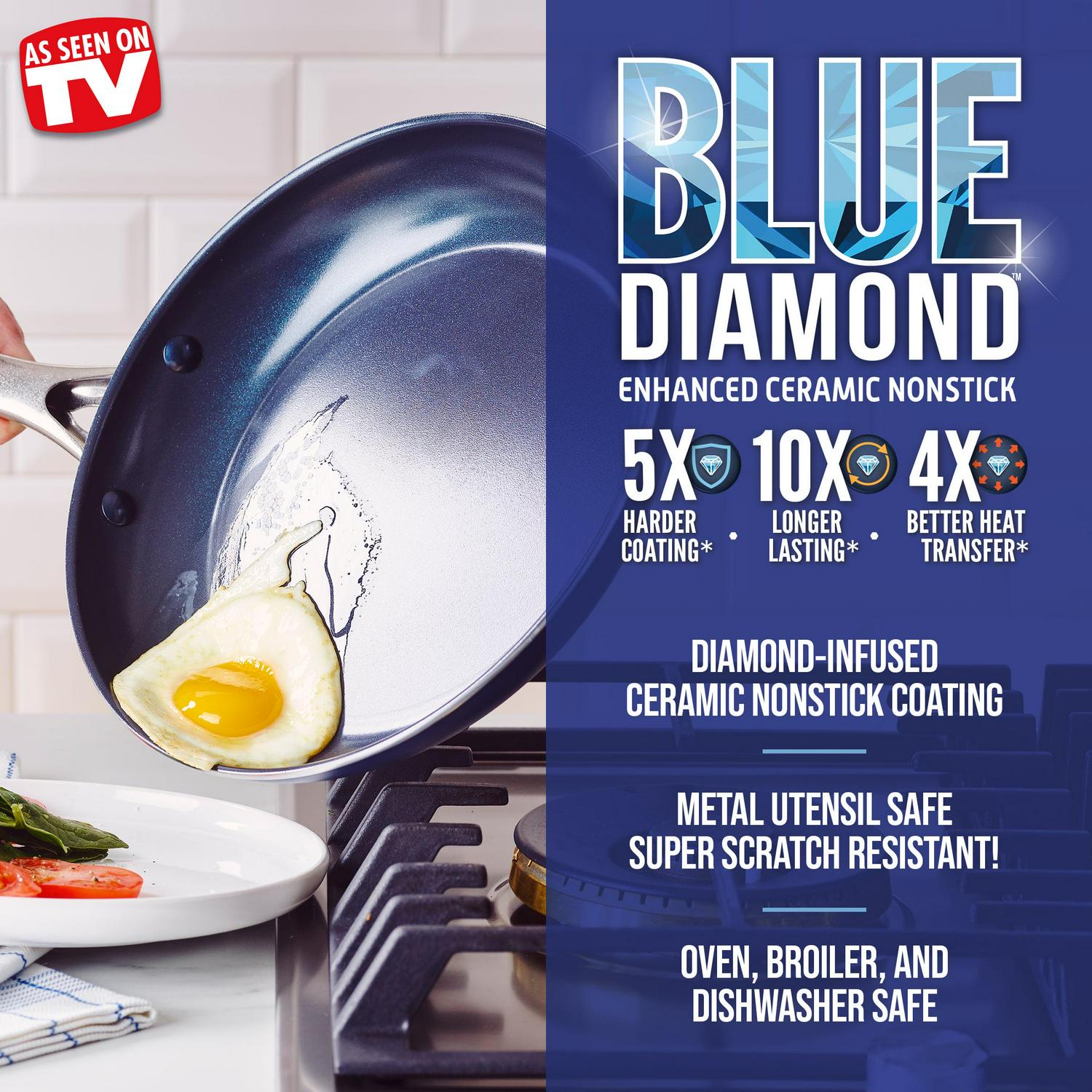 Blue Diamond Cookware Set, 20-Piece - Image 3