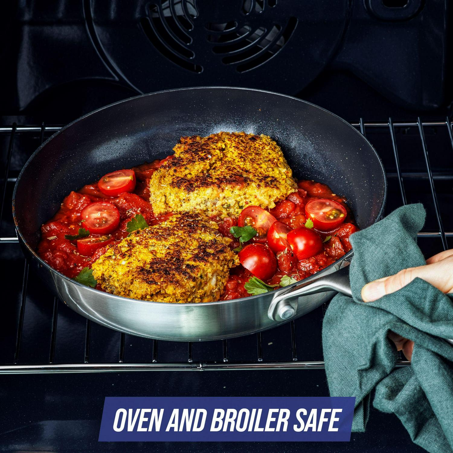 Blue Diamond Cookware Triple Steel Ceramic Nonstick Stainless Steel Cookware Pots and Pans Set, 7 Piece - Image 8