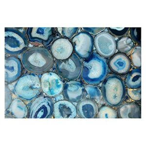 Blue Geode Bunch Painting Print on Wrapped Canvas