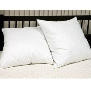 Blue Ridge 230 TC Cotton Twill Cover Euro Square Feather Pillow - Euro 26X26", White