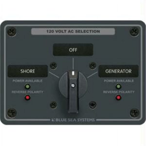 Blue Sea Systems Std AC Src Sel, 30A 120V-Sh/120V-Gen