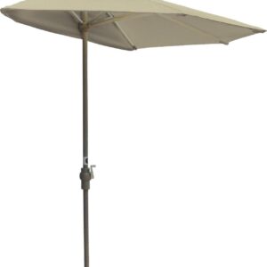 Blue Star OFF-THE-WALL BRELLA Sunbrella Half Umbrella, 7.5'-Width, Antique Beige Canopy