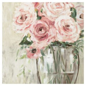 Blush Sage Floral Bouquet in Vase by Willowbrook Art Print