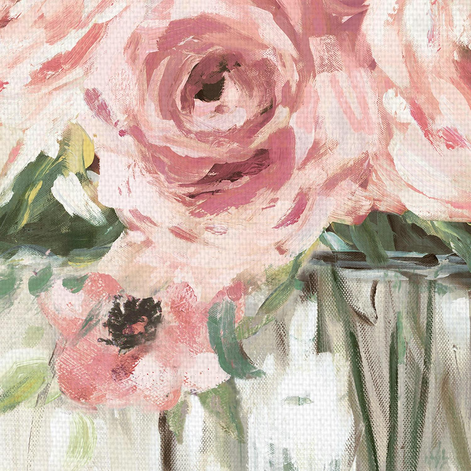 Blush Sage Floral Bouquet in Vase by Willowbrook Art Print - Image 3