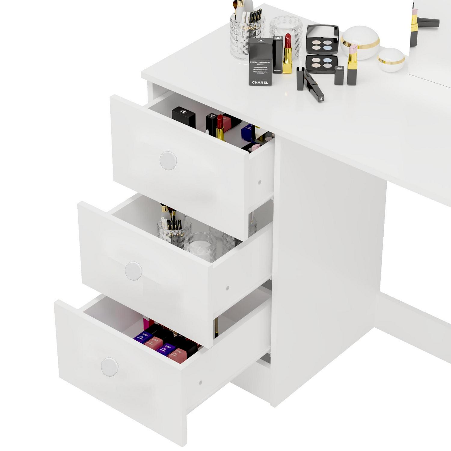 Boahaus Alexandra Modern Vanity Table, White Finish for Bedroom - Image 7