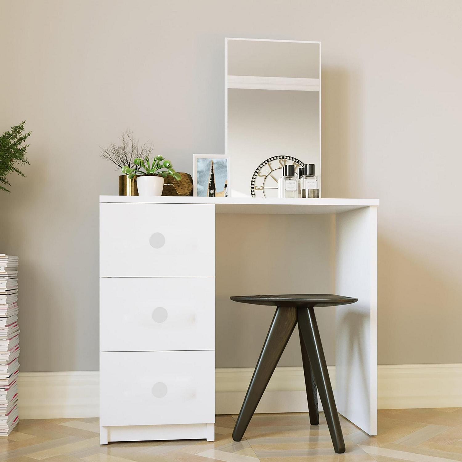 Boahaus Alexandra Modern Vanity Table, White Finish for Bedroom - Image 5