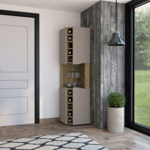 Boahaus Colchester Bar Cabinet, Macadamia / Taupe,