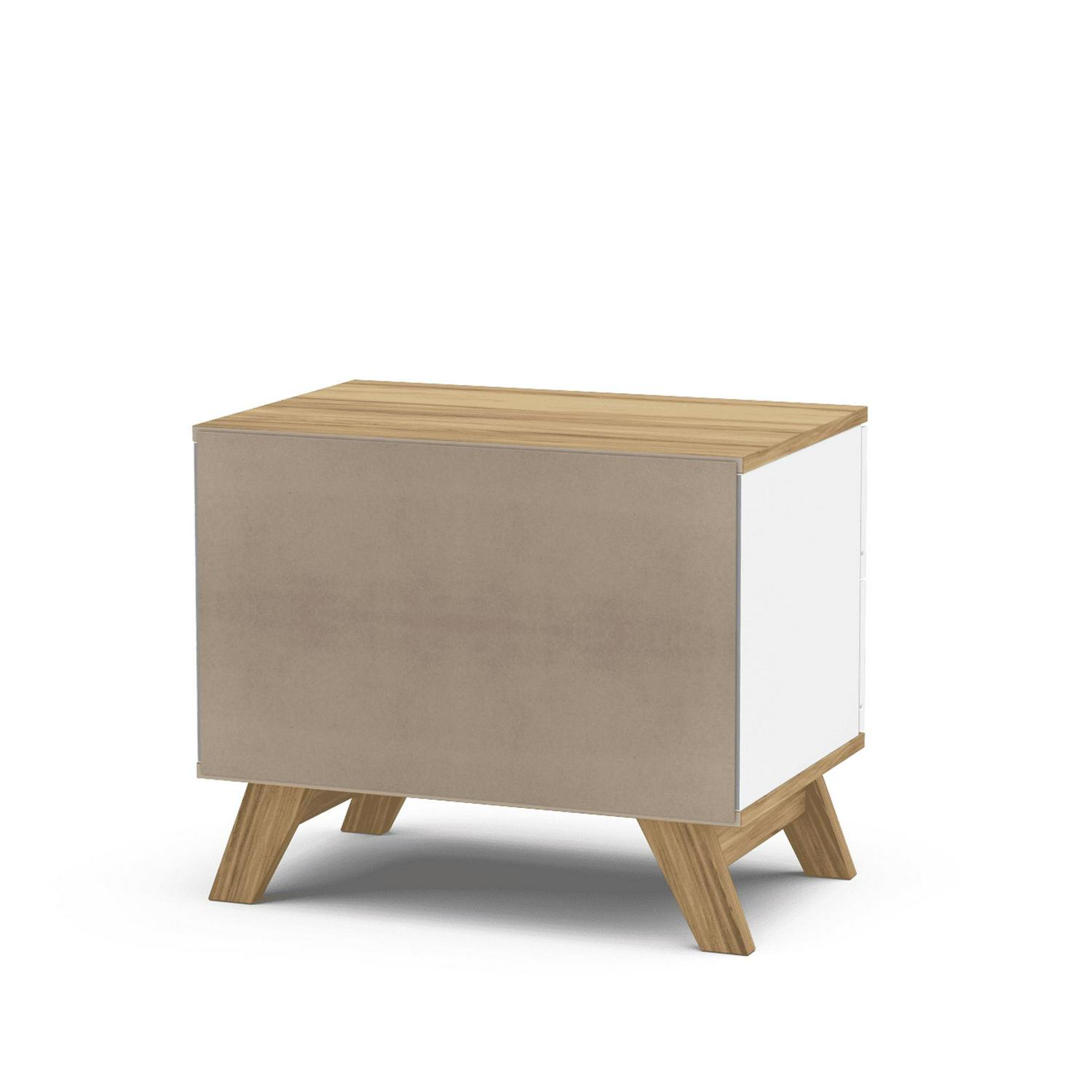 Boahaus Ibiza Modern Nightstand with Two Drawers White, for Bedroom - Image 5
