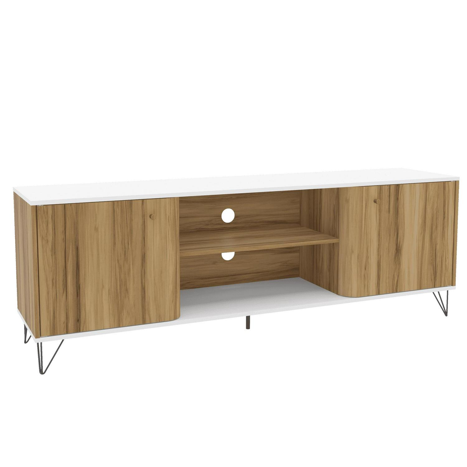 Boahaus Louisville TV Stand, TVs up to 70", Beown-White Finish, Wood - Image 4