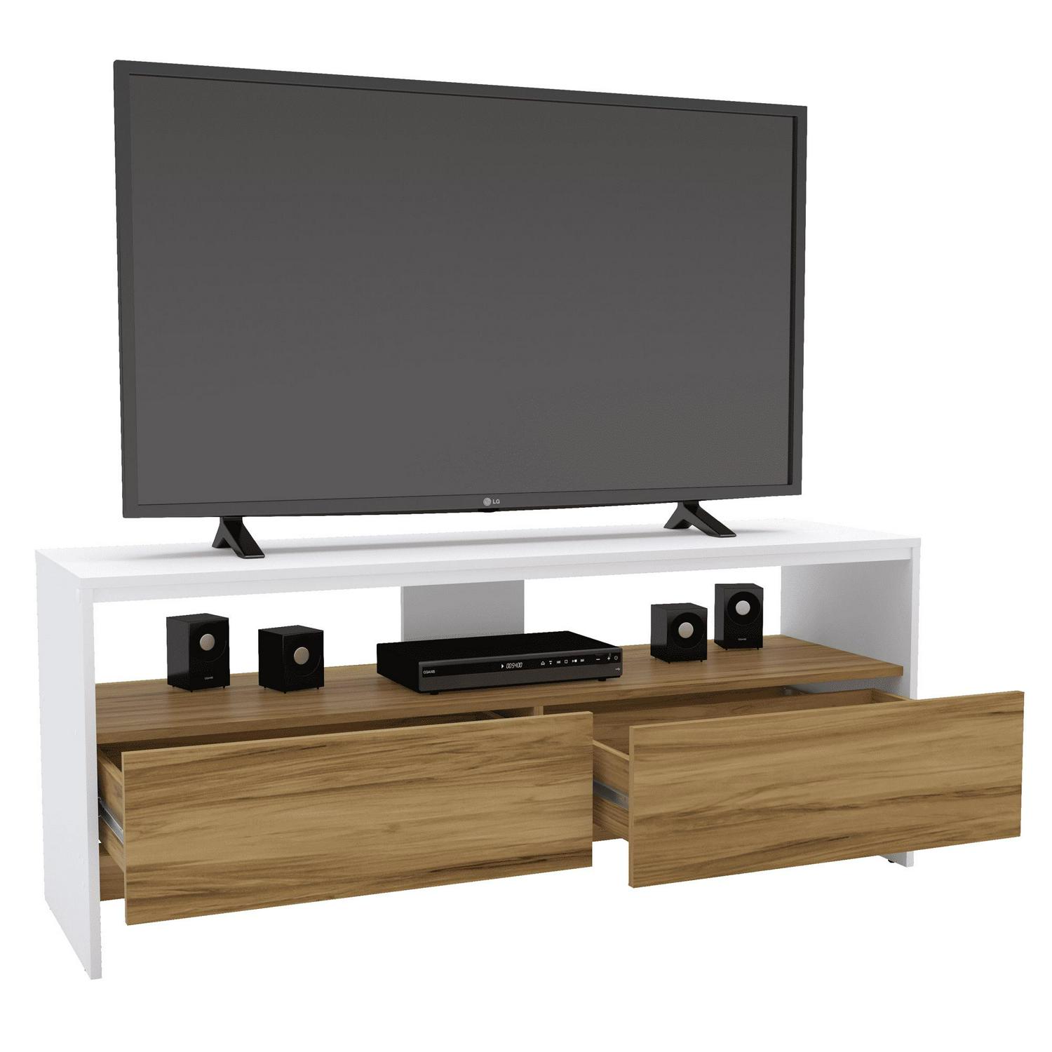 Boahaus Phoenix Television Stand for TVs up to 55”, Assembled Product Length 53 in, White - Image 5