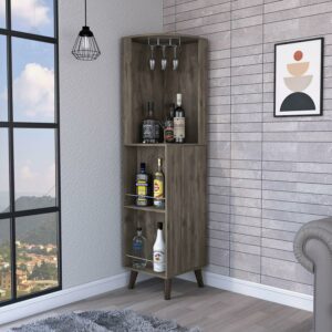 Boahaus Wakefield Bar Cabinet, Dark Brown