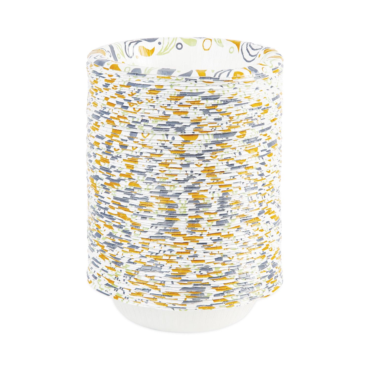 Boardwalk Deerfield Printed Paper Bowl, 12 oz, Coated/Soak Proof, Multicolor, 125/Pack, 8 Packs/Carton - Image 6