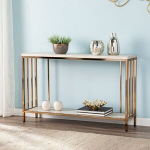 Bolako Faux Stone Console Table