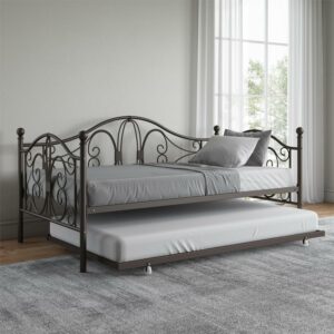 Bombay Twin Metal Daybed & Twin Size Trundle