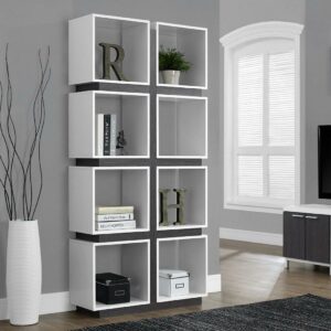 Bookcase - 71"H / White / Grey