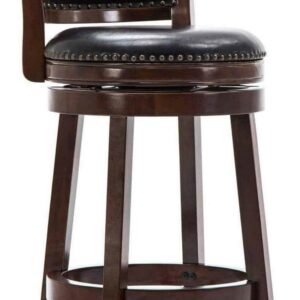 Boraam Bristol Bar Height Swivel Wood Kitchen Bar Stool - Cappuccino Finish
