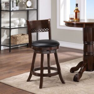 Boraam Durham 24" Swivel Counter Stool, Cappuccino