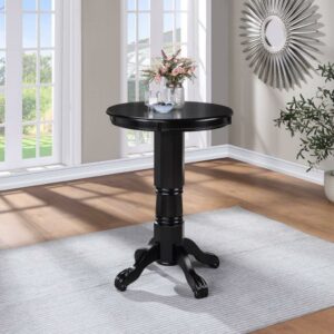 Boraam Florence Round Pub Table with Black Base - Contemporary Design