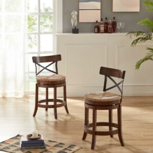 Boraam Myrtle 29" Swivel Bar Stool, Mahogony