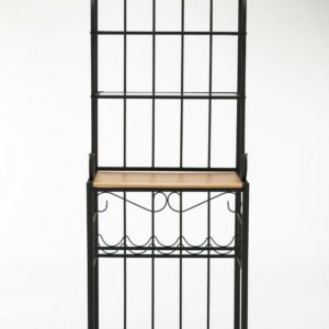 Boraam Praha 68" 4-Teir Shelf Metal Baker's Rack - Black Finish