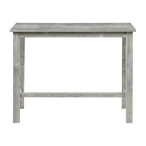 Boraam Sonoma Acacia Wood Pub Table in Storm Gray Wire-Brush Finish