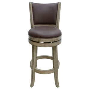 Boraam Toledo 29" Swivel Bar Stool, Weathered-White & Dark Mocha