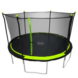 Sportspower Bounce Pro 14' Round Trampoline with Safety-Enclosure in Green & Black
