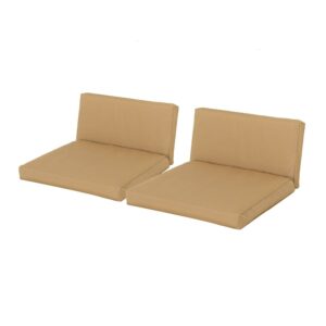 Boyette Outdoor Club Chair Cushions, Set of 2, Brown
