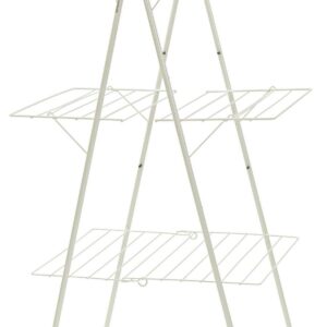 Brabantia Collapsible Metal Clothes Drying Rack Tower, 76 Feet, Off-White