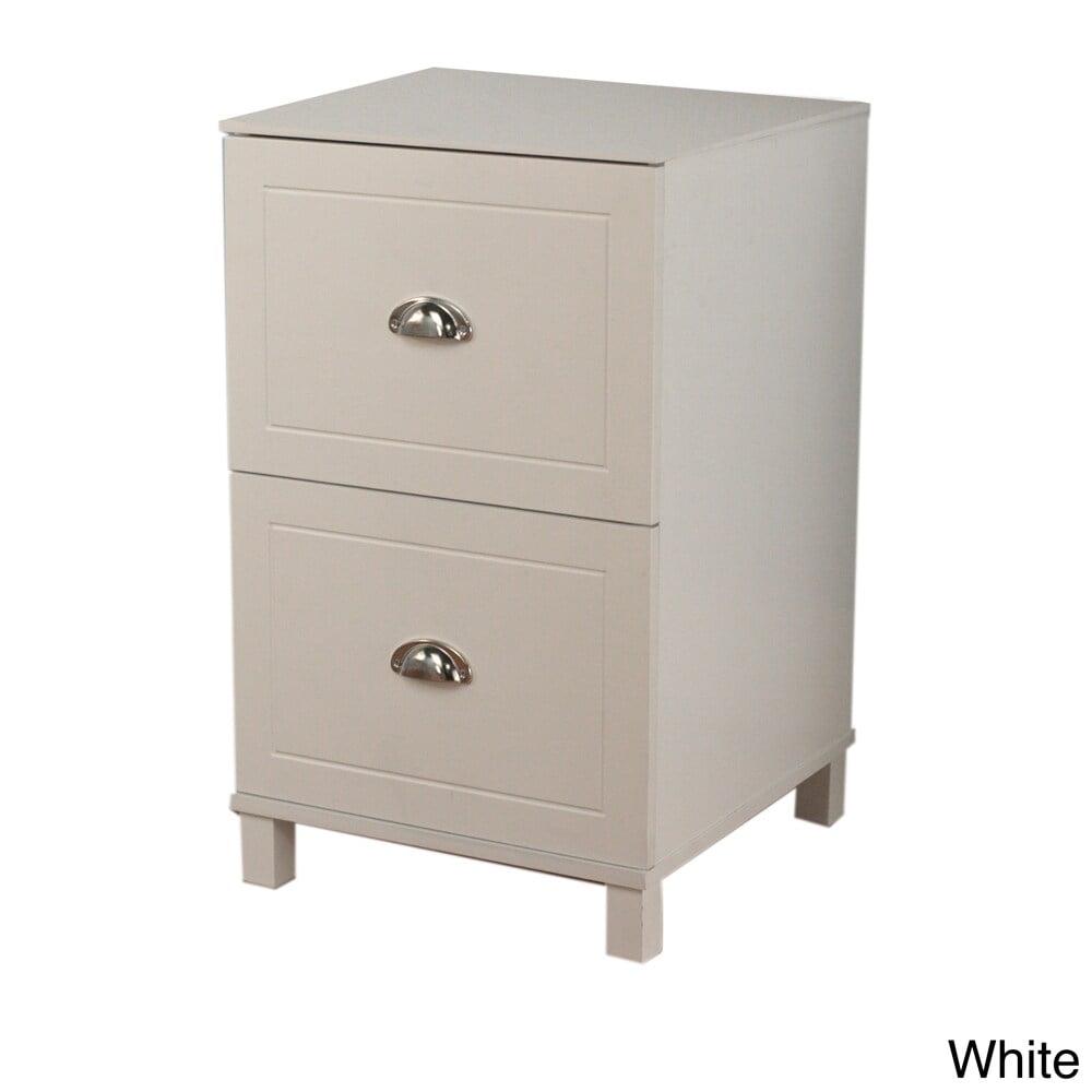 Bradley 2 Drawer Vertical Wood Filing Cabinet, White - Image 3
