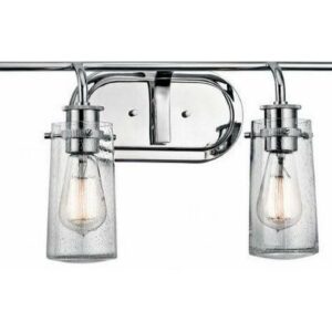 Braelyn - Four Light Bath Light, Chrome Finish with Clear Seedy Glass