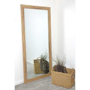BrandtWorks Blonde Barnwood Leaning Floor Mirror