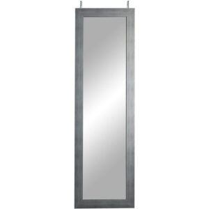 Cool Muted Silver Over the Door Full Length Mirror