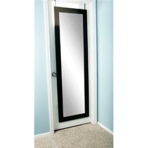 BrandtWorks Matte Black Over the Door Full Length Dressing Mirror