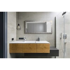 Timberwolf Silver Floor Mirror