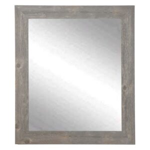 BrandtWorks Urban Frontier Square Barnwood Wall Mirror - 32W x 32H in