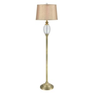 Dale Tiffany Brass Pineapple 24% Lead Hand Cut Crystal Floor Lamp